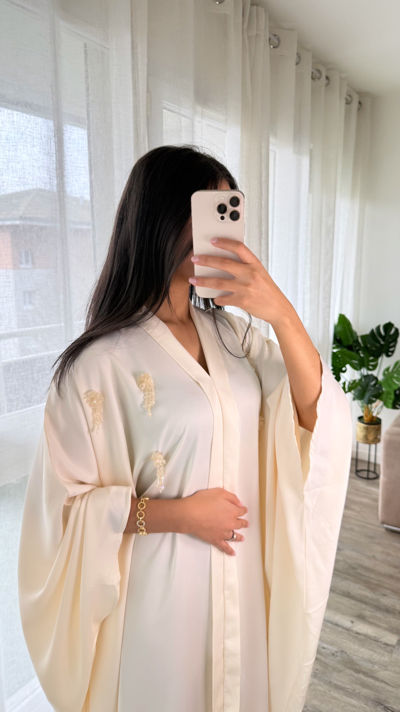 Abaya Naila [ Jaune poussin ]