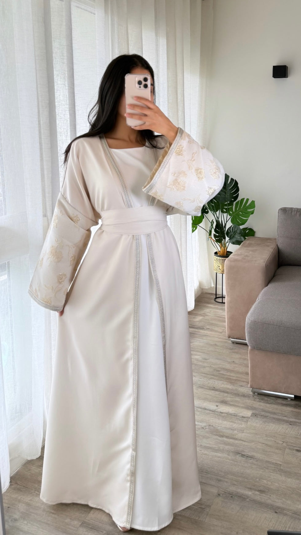 Abaya Lenyaa [Beige ]