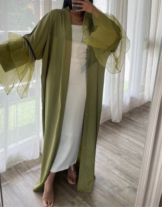 Abaya kimono Alma ( Vert)