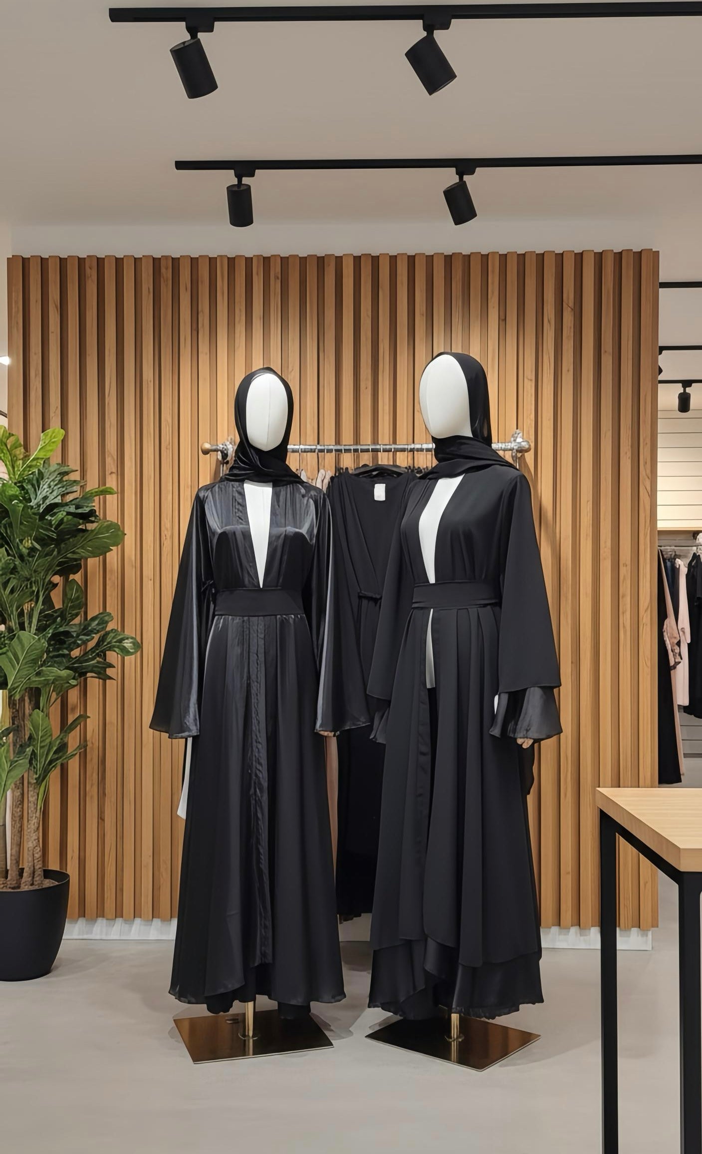 Kimono réversible organza et mousseline [Noir]